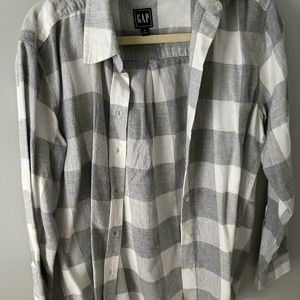Grey and white flannel